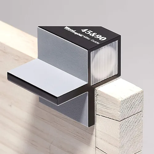 Miniatura 2 de Guía de sierra de cola de milano - Ángulo 1:6 para madera blanda - Herramienta magnética de carpintería de aluminio CNC para precisión de corte