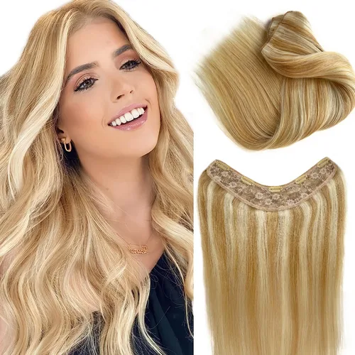 Miniatura 9 de Extensiones de cabello negro azabache, cabello humano con clip en forma de V, 14 pulgadas, añadiendo volumen y extensiones de cabello real liso
