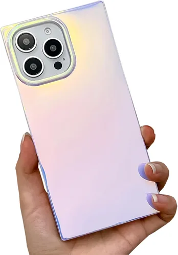 Miniatura 38 de Elegante Funda con Concha de Madre Perla para Niña Compatible con iPhone 14 de 6.1 Pulgadas, Funda Rectángulo con Borde, Elegante y delgada