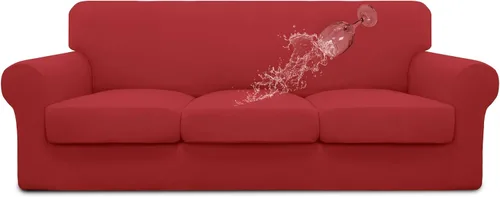 Miniatura 66 de Easy-Going Funda de sofá 100% impermeable doble de 3 piezas, elástica, suave, para perros, para sofá de 2 cojines separados, protector de muebles a