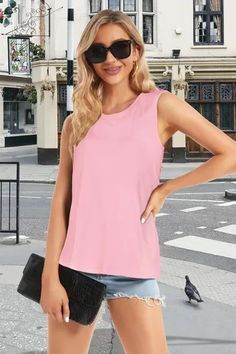 Miniatura 3 de Camisetas sin mangas para mujer, de verano, informales y holgadas, blusas tipo túnica