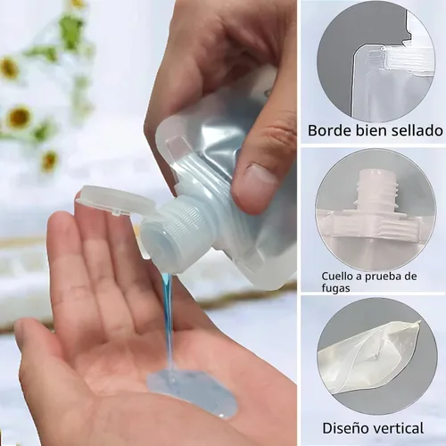 Miniatura 3 de 29 bolsas de viaje recargables de tamaño de viaje, bolsas de viaje vacías aprobadas por la TSA para artículos de tocador, contenedores de viaje