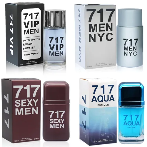 Miniatura 15 de AFLUXE Colonia para hombre Set 4 conjuntos combinados (717SexyM/BlueD Paris/AQUA CEO/Versátil) Eau De Parfume/Toilette Spray Natural cada 100ML