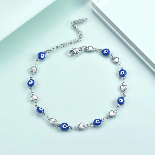 Miniatura 3 de Rnivida Tobillera chapada en oro para mujer, pulsera de tobillo de acero inoxidable 316L, cadena ajustable