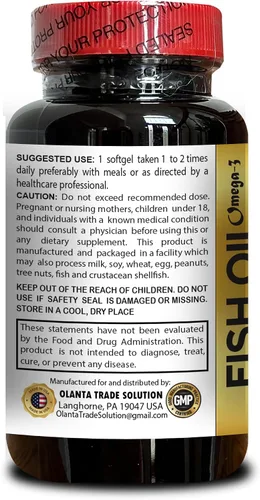 Miniatura 3 de Wild Alaskan Salmon Oil Omega-3 - Cápsulas de aceite de pescado, refuerzo del sistema inmunológico, vitamina para la piel, suplementos de ácidos