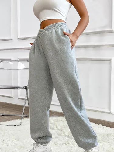 Miniatura 4 de Pantalones deportivos casuales para mujer, pantalones cruzados en V, cintura alta, holgados, pantalones para descansar