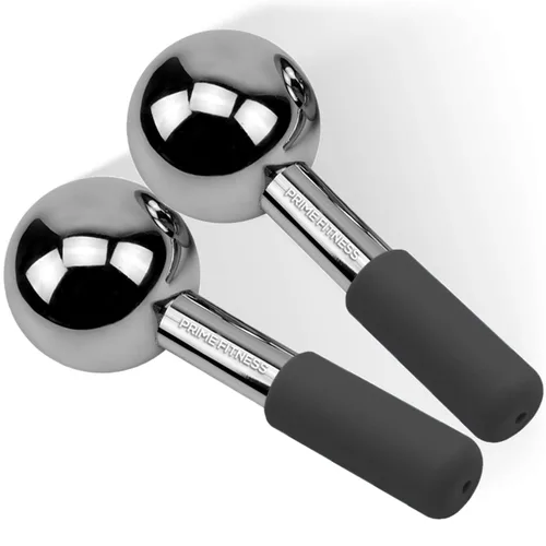 Globos de hielo para faciales | Rodillo de enfriamiento de acero irrompible | Bastones criogénicos para rostro | Masajeador para rostro, cuello y