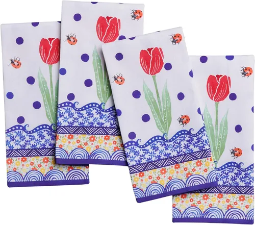 Miniatura 137 de Maison d' Hermine Happy Florals - Juego de 4 servilletas 100% algodón suave y cómodo perfectas para cenas familiares, bodas, fiestas de cóctel, 063