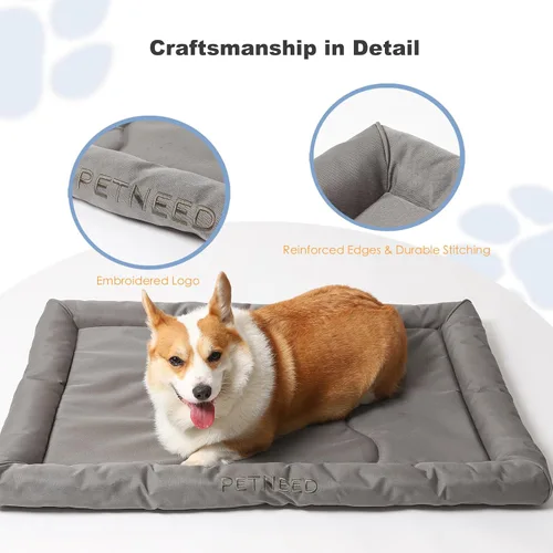 Miniatura 6 de Camas para perros resistentes al agua para cajas de metal, uso en interiores y exteriores, para perros de hasta 30 libras, tela Oxford 900D