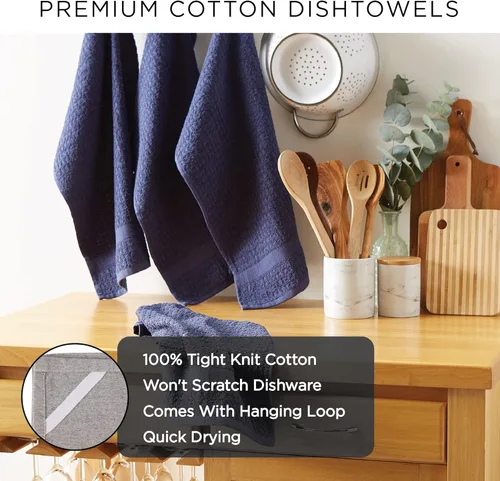 Miniatura 8 de 6 toallas absorbentes para cocina J & M Home Fashions Rojo
