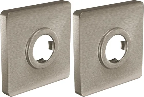 Miniatura 4 de Moen 147572BN Brida cuadrada moderna para brazo de ducha, níquel cepillado Diseño de brida cuadrada, Cubierta de brazo de ducha, acabado de níquel