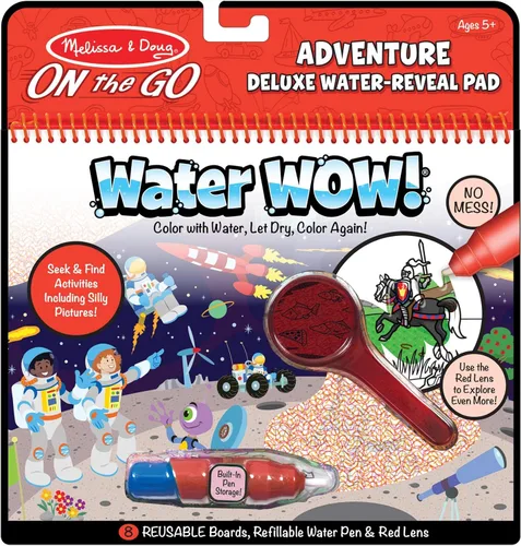 Miniatura 11 de Melissa & Doug On the Go Water Wow! Almohadilla de actividades reutilizable de lujo para revelar agua – Around Town