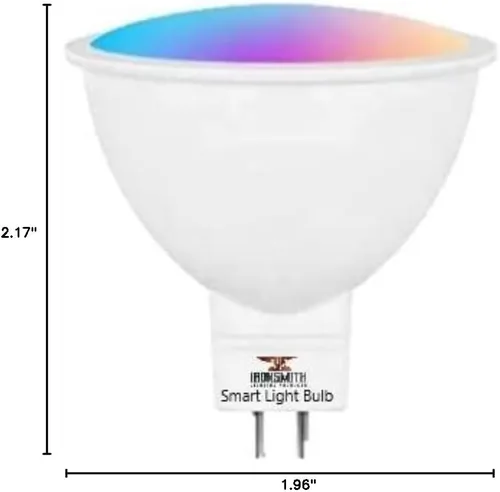 Miniatura 5 de Ironsmith Lighting Products Luces LED inteligentes con base GU5.3 regulables de 5 W – Alexa y Google Assistant, WiFi, Tuya Control 6500K 400