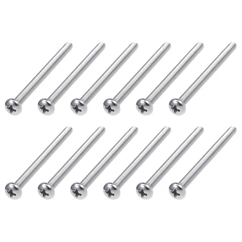 Miniatura 35 de METALLIXITY Tornillos de máquina (M2 x 0.118 in), 30 unidades, pernos Phillips cruzados de acero inoxidable 304, para instalación de muebles
