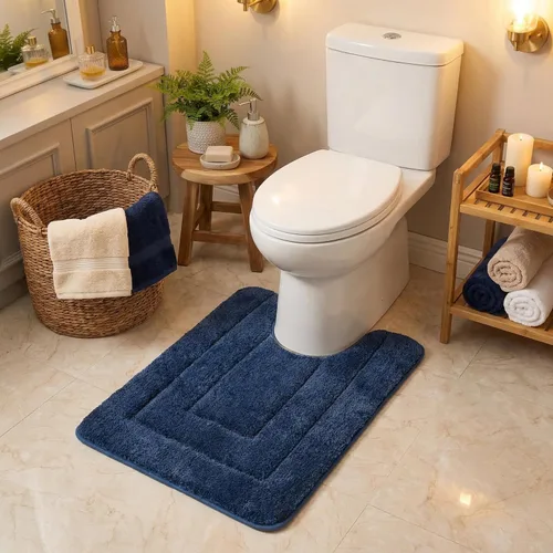 Miniatura 104 de GRANNY SAYS Alfombras de baño antideslizantes, lavables, extra suaves y absorbentes de agua para baño, alfombra de baño peluda de felpa, alfombra
