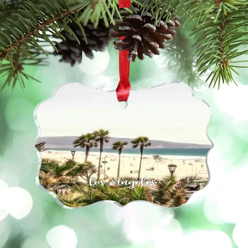 Miniatura 15 de Miami Florida, Estados Unidos, decoración de árbol de Navidad, recuerdos de ciudad de campo, recuerdos personalizados de Navidad 2023, decoración