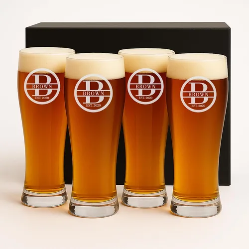 Miniatura 11 de Regalos personalizados para hombres – Vasos de cerveza grabados – Regalos de vidrio grabado personalizados para hombres y mujeres – Ideal