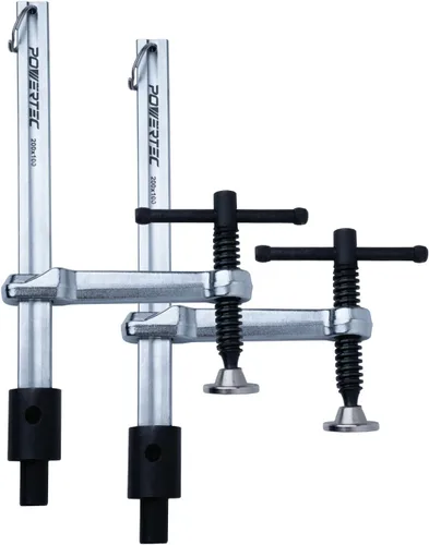 Miniatura 10 de POWERTEC Abrazadera para Agujeros de Bolsillo, Abrazadera de Ángulo Recto de 12" de Liberación Rápida para Ensamblaje de Agujeros de Bolsillo