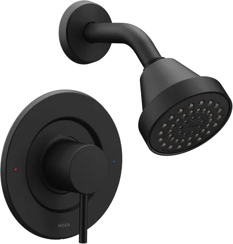 Moen Align Negro Mate Posi-Temp Kit de Moldura de Ducha Moderna con Balance de Presión, Válvula Requerida, T2192BL Mate negro