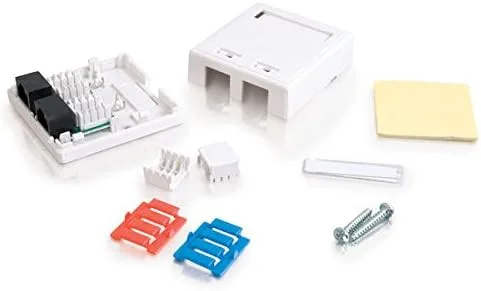 Miniatura 2 de C2G 03837 Caja de montaje en superficie Cat5e de 2 puertos, color blanco
