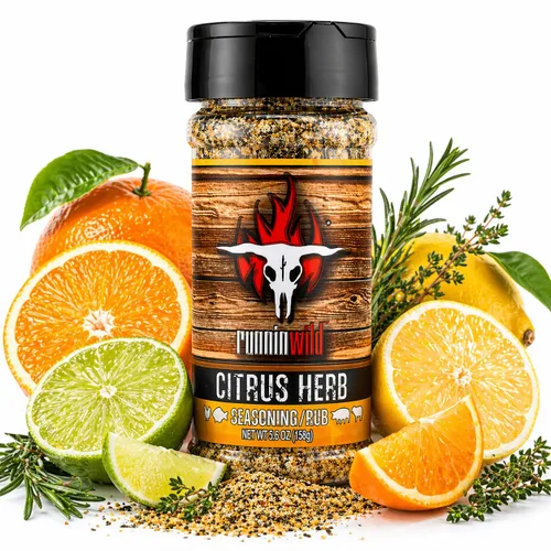 Condimento de hierbas cítricas | Condimento cítrico premium con ajo y hierbas para pavo, pollo, pescado, cerdo y cordero | Sin sabores artificiales,