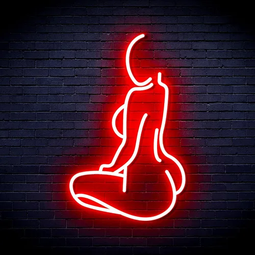 Miniatura 30 de ADVPRO Señora Back Shape Flex Silicone LED Neon Sign - Azul - st16s32-fnu0267-b