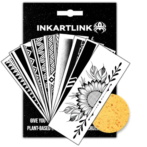 Miniatura 10 de INKARTLINK Tatuajes temporales semipermanentes, tatuajes de brazo realistas, impermeables y no reflectantes, embalaje exquisito, diseño único