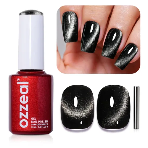 Miniatura 42 de Esmalte de Uñas en Gel con Purpurina, Esmalte de Uñas en Gel con Purpurina Rojo Sangre Brillante con Destellos, Esmalte de Uñas en Gel con Purpurina