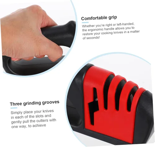 Miniatura 8 de Tofficu Accesorios para afilar cuchillas, herramienta resistente para afilar cuchillos de 4 etapas, fácil de usar para el hogar