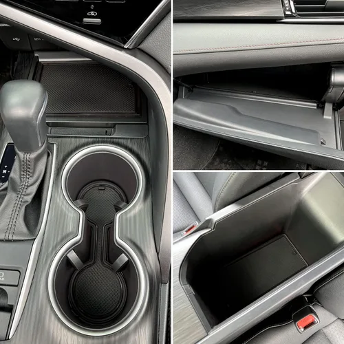Miniatura 2 de Para Toyota Camry Accessories 2018 2019 2020 2021 2022 2023 2024 Inserto de portavasos personalizado, organizador de consola central, tapete de Negro