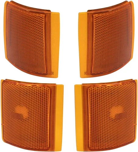 Brock Aftermarket - Juego de 4 luces de repuesto para conductor izquierdo y pasajero derecho superior e inferior, compatible con camioneta GMC C/K