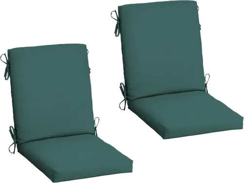 Miniatura 44 de ARDEN - Cojín para silla de comedor exterior de 20 x 20 pulgadas, resistente al agua y a la decoloración, textura verde azul pavo real