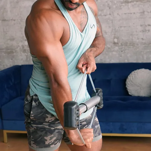 Miniatura 2 de Bullworker Bow Basic - Equipo de ejercicio isométrico de 28 pulgadas, gimnasio en casa portátil para entrenamiento de fuerza corporal total