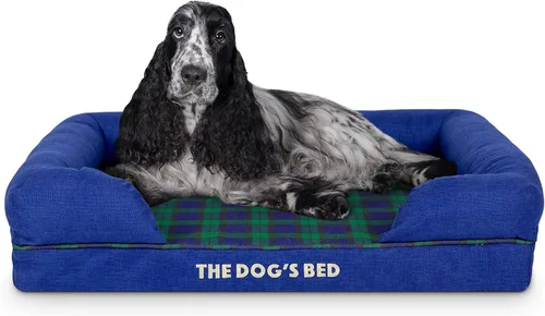 Miniatura 32 de The Dog's Bed - Cama ortopédica de espuma viscoelástica para perros medianos, colchón de soporte de alta densidad, entrada frontal baja, funda negro