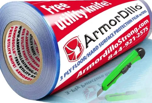 Miniatura 9 de ArmorDillo 26.22 por rollo, 9 rollos (caja) Película protectora de superficie dura de 3 capas fuerte y fácil de usar (17.5 pulgadas x 100 pies)