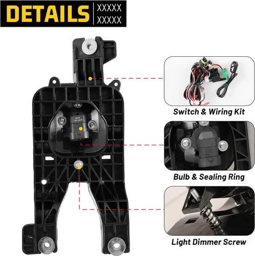 Miniatura 5 de Luces antiniebla para Ford F-250 F-350 F-450 F-550 F-550 F250 F250 F350 F450 F550 Super Duty Lámparas antiniebla con bombillas H10 12V 42W incluye