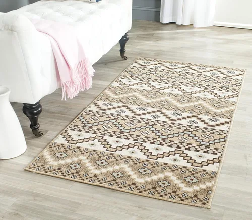Miniatura 30 de SAFAVIEH Alfombra lavable para exteriores, colección Veranda – Alfombra de pasillo de 2.3 x 6 pies, color azul y crema, no desprende pelusa y fácil