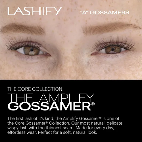 Miniatura 2 de Lashify Amplify - Recambio de extensiones de pestañas Gossamer de 0.394 pulgadas, color negro, pestañas postizas fáciles para un aspecto natural