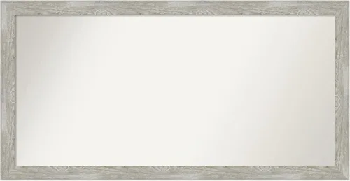 Miniatura 153 de Amanti Art Espejo de baño gris para sobre el fregadero, 31 x 48 pulgadas, espejo de tocador rectangular estrecho de color gris, marco de madera