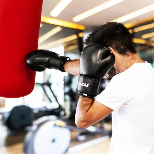 Miniatura 8 de Kruzak Guantes de boxeo simples para sparring, kickboxing, Muay Thai, artes marciales y lucha MMA - Guantes de saco de boxeo para hombres y mujeres