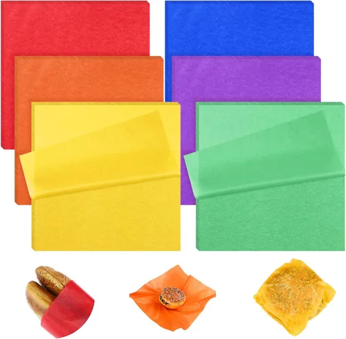 Miniatura 15 de Estune 240 hojas de papel para delicatessen de 12 x 12 pulgadas, hojas de papel sándwich de cera seca, a prueba de aceite, para cestas de alimentos