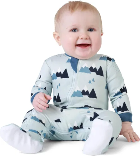 Miniatura 25 de ZippyJamz - Pijama orgánica para bebé con pies y cremallera para cambiar pañales fácil y rápido