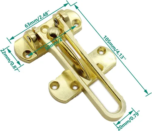 Miniatura 2 de 2 cerraduras de puerta de barra oscilante, cerradura superior para puerta delantera, cerrojo de puerta de acero inoxidable