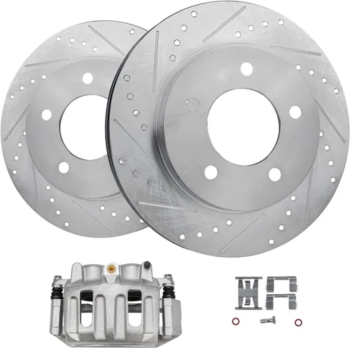 Miniatura 27 de Detroit Axle - Rotores de freno delanteros para Lexus GS350 GS430 GS450h GS460 IS200t IS250 IS300 IS350 Reemplazo de rotores de freno perforados