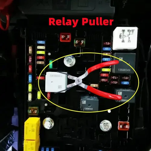 Miniatura 2 de Herramienta de alicates para extractor de relé, extractor de fusibles automotriz para extracción de relé eléctrico de automóvil, camión, vehículo