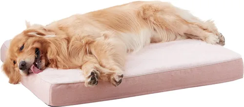 Miniatura 8 de WATANIYA PET Cama grande de espuma viscoelástica para perros, cama ortopédica para perros con espuma de gel refrescante, forro impermeable y funda