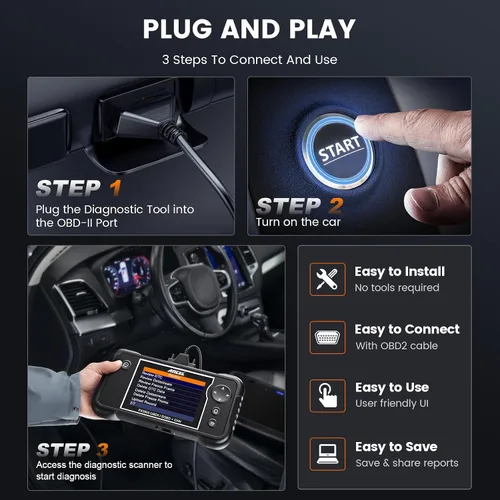 Miniatura 2 de ANCEL FX2000-US Escáner OBD2 Herramienta de Diagnóstico, Escáner de Airbag de Transmisión ABS SRS, Lector de Códigos de Motor, Herramienta