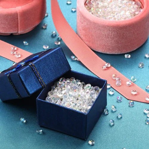 Miniatura 5 de 10000 cristales transparentes de mesa de boda para centro de mesa Confetti, diamantes de imitación acrílicos, diamantes de imitación