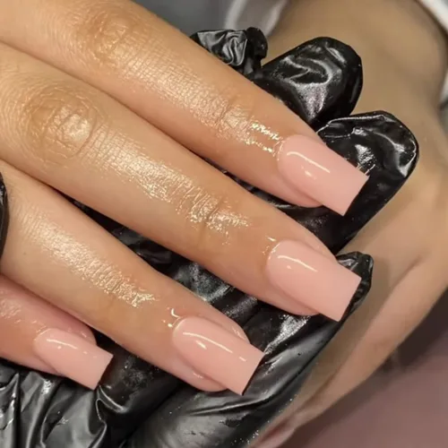 Miniatura 22 de KQueenest Uñas Postizas de Presión Azul Real Cortas Medianas Cuadradas con Pegamento, Juego de Uñas Falsas Sólidas Oscuras Cortas Ataúd Acrílicas