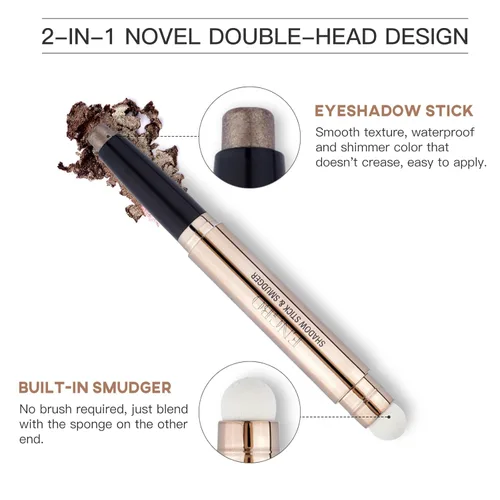 Miniatura 2 de LOKFAR Sombra de ojos en barra de maquillaje cosméticos iluminador de ojos, lápiz de sombra de ojos en crema giratoria, sombra de ojos en barra